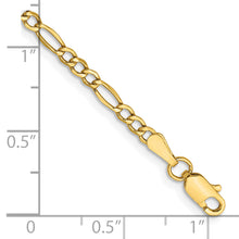 Load image into Gallery viewer, 14k 2.5mm Semi-Solid Figaro Chain Anklet