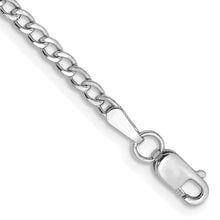 Cargar imagen en el visor de la galería, 14k WG 2.5mm Semi-Solid Curb Chain Anklet