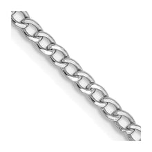 Cargar imagen en el visor de la galería, 14k WG 2.5mm Semi-Solid Curb Chain