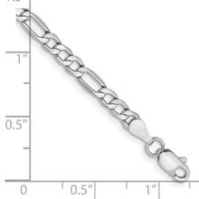 Cargar imagen en el visor de la galería, 14k WG 3.5mm Semi-Solid Figaro Chain