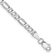 Cargar imagen en el visor de la galería, 14k WG 3.5mm Semi-Solid Figaro Chain