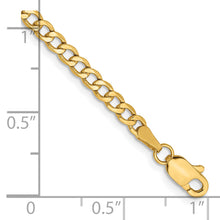 Cargar imagen en el visor de la galería, 14k 2.85mm Semi-Solid Curb Chain Anklet