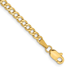 Load image into Gallery viewer, 14k 2.85mm Semi-Solid Curb Chain Anklet