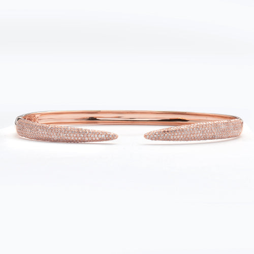 14KR 0.90CTW PAVE DIAMOND CUFF BANGLE