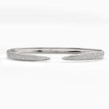 Load image into Gallery viewer, 14KW 0.90CTW PAVE DIAMOND CUFF BANGLE