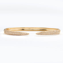 Cargar imagen en el visor de la galería, 14KY 0.90CTW PAVE DIAMOND CUFF BANGLE