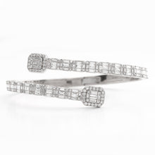 Load image into Gallery viewer, 14KW 8.15CTW DIAMOND CUFF BRACELET - BAGUETTE &amp;