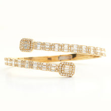 Cargar imagen en el visor de la galería, 14KY 8.15CTW DIAMOND CUFF BRACELET - BAGUETTE &amp;