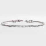 14KW 0.35CTW DIAMOND SINGLE ROW BANGLE