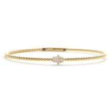 Load image into Gallery viewer, 14KY 0.10CTW DIAMOND LADIES HAMZA BANGLE