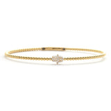 14KY 0.10CTW DIAMOND LADIES HAMZA BANGLE