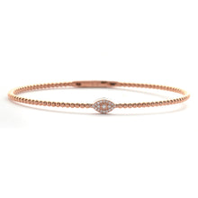 Cargar imagen en el visor de la galería, 14KR 0.10CTW DIAMOND EVIL EYE LADIES BANGLE