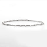 14KW 0.30CTW DIAMOND SINGLE ROW BEADED BANGLE