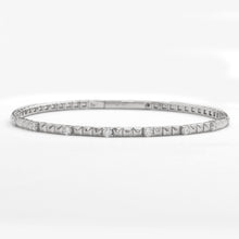 Load image into Gallery viewer, 14KW 0.55CTW DIAMOND SINGLE ROW BEADED BANGLE