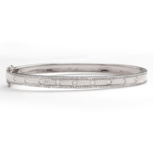 Cargar imagen en el visor de la galería, 14KW 0.70CTW DIAMOND BANGLE - 9 STONE CENTER ROW