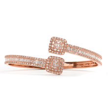 Load image into Gallery viewer, 14KR 4.25CTW DIAMOND CUFF BRACELET - BAGUETTE &amp;