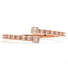 Load image into Gallery viewer, 14KR 3.00CTW DIAMOND CUFF BRACELET - BAGUETTE &amp;