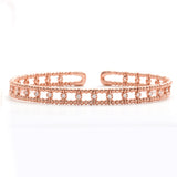 14KR 0.75CTW DIAMOND OPEN CUFF BANGLE