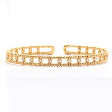 Cargar imagen en el visor de la galería, 14KY 0.75CTW DIAMOND OPEN CUFF BANGLE