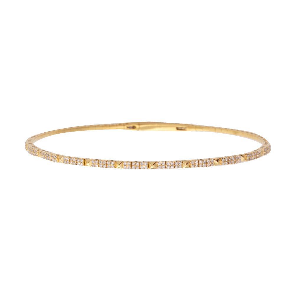 14KY 0.50CTW DIAMOND FLEXIBLE BANGLE