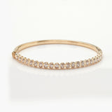 14KY 2.00CTW OVAL DIAMOND SINGLE ROW BANGLE