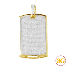 Load image into Gallery viewer, 10KY 1.50CTW DIAMOND DOGTAG PENDANT