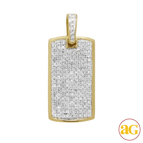 10KY 0.50CTW DIAMOND DOGTAG PENDANT