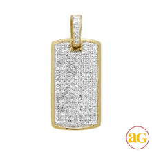 Cargar imagen en el visor de la galería, 10KY 0.50CTW DIAMOND DOGTAG PENDANT