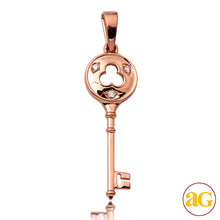 Cargar imagen en el visor de la galería, 14KR 0.05CTW DIAMOND KEY PENDANT