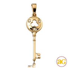 Cargar imagen en el visor de la galería, 14KY 0.05CTW DIAMOND KEY PENDANT