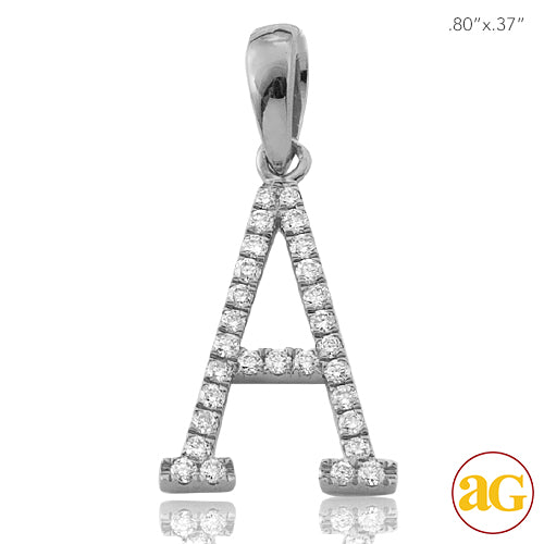 14KW 0.15CTW DIAMOND INITIAL PENDANT