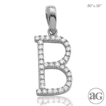 Load image into Gallery viewer, 14KW 0.20CTW DIAMOND INITIAL PENDANT