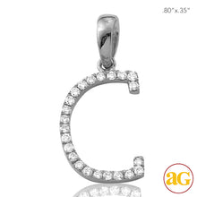 Load image into Gallery viewer, 14KW 0.15CTW DIAMOND INITIAL PENDANT