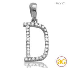 Load image into Gallery viewer, 14KW 0.20CTW DIAMOND INITIAL PENDANT