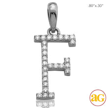 Load image into Gallery viewer, 14KW 0.15CTW DIAMOND INITIAL PENDANT