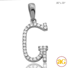 Load image into Gallery viewer, 14KW 0.15CTW DIAMOND INITIAL PENDANT