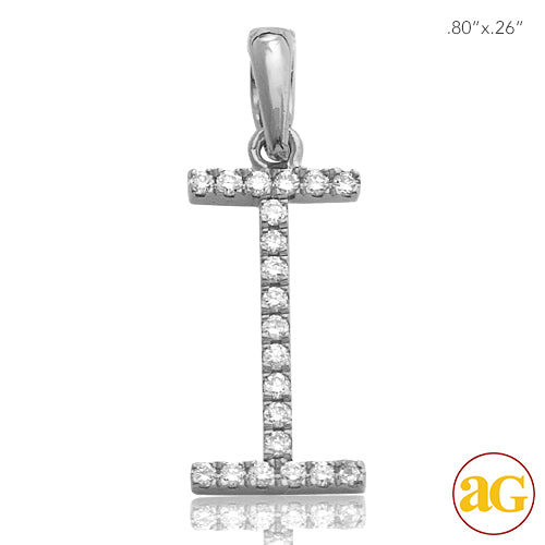 14KW 0.15CTW DIAMOND INITIAL PENDANT