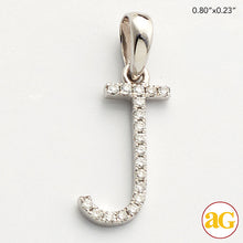 Load image into Gallery viewer, 14KW 0.10CTW DIAMOND INITIAL PENDANT