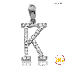 Load image into Gallery viewer, 14KW 0.20CTW DIAMOND INITIAL PENDANT