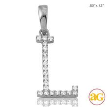 Load image into Gallery viewer, 14KW 0.12CTW DIAMOND INITIAL PENDANT