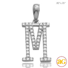 Load image into Gallery viewer, 14KW 0.25CTW DIAMOND INITIAL PENDANT