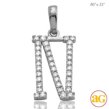 Cargar imagen en el visor de la galería, 14KW 0.20CTW DIAMOND INITIAL PENDANT