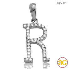 Load image into Gallery viewer, 14KW 0.20CTW DIAMOND INITIAL PENDANT