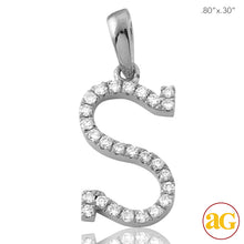 Load image into Gallery viewer, 14KW 0.15CTW DIAMOND INITIAL PENDANT