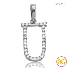 Load image into Gallery viewer, 14KW 0.15CTW DIAMOND INITIAL PENDANT