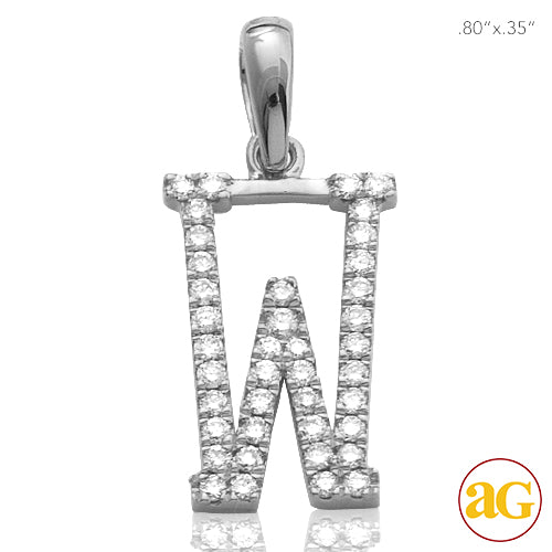 14KW 0.25CTW DIAMOND INITIAL PENDANT