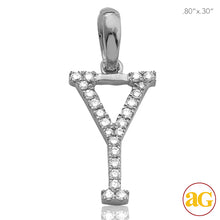 Load image into Gallery viewer, 14KW 0.10CTW DIAMOND INITIAL PENDANT