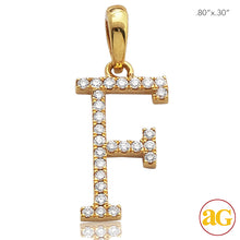 Load image into Gallery viewer, 14KY 0.15CTW DIAMOND INITIAL PENDANT