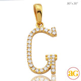 14KY 0.15CTW DIAMOND INITIAL PENDANT