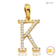 Cargar imagen en el visor de la galería, 14KY 0.20CTW DIAMOND INITIAL PENDANT